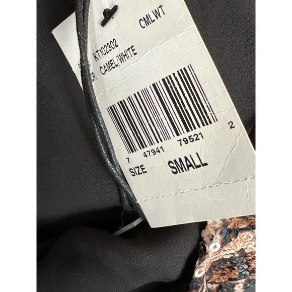 KUT Leopard Print Sequin Front Cami Tank Top size Small - Picture 6 of 16